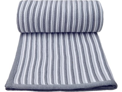 pletena deka spring white grey