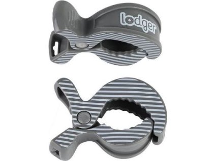 LODGER Swaddle Clip print 2balení Carbon-Stripe