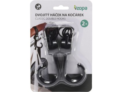 ZOPA Dvojitý háček na kočárek 2 ks (Varianta Black)