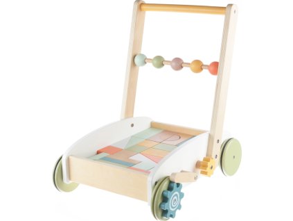 ZOPA Dřevěný vozík s kostkami (Varianta Wood)