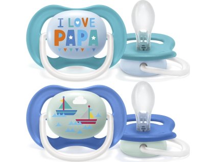 PHILIPS AVENT Philips AVENT Šidítko Ultra air Text 6-18m chlapec, 2 ks