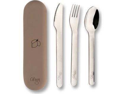 citron set priboru se silikonovym pouzdrem brown lemon