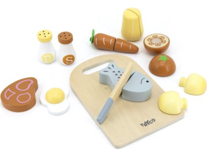 tryco drevene krajeci prkynko s jidlem