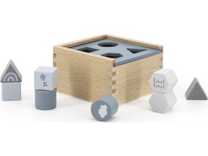 label label vkladacka tvaru modra