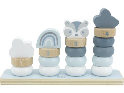 label label male skladaci krouzky modre