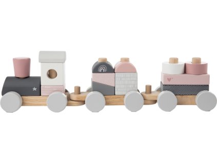 label label vlacek ruzovy