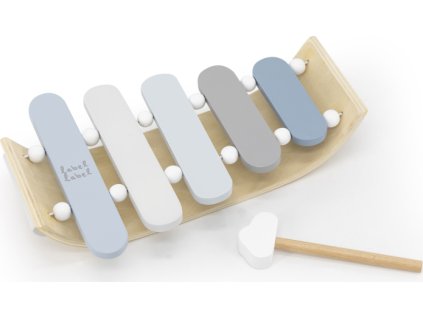 label label xylofon modry