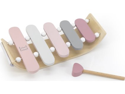 label label xylofon ruzovy