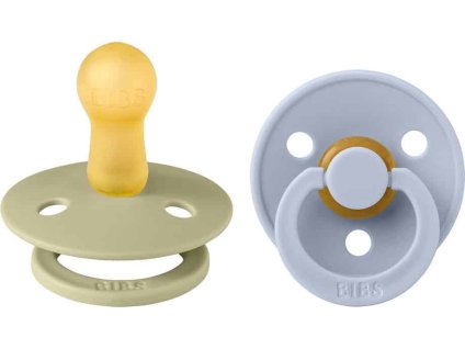 BIBS Colour cumliky z prirodneho kaucuku 2ks Khaki DustyBlue 120406 5713795236688