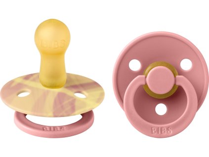 BIBS Colour cumliky z prirodneho kaucuku 2ks MorningSunsetTieDye DustyPink 125296 5713795248834