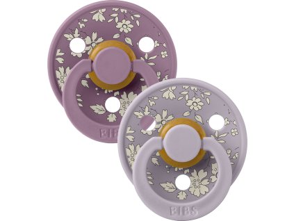 BIBSxLIBERTY Colour cumliky z prirodneho kaucuku 2ks FossilGrey Mauve