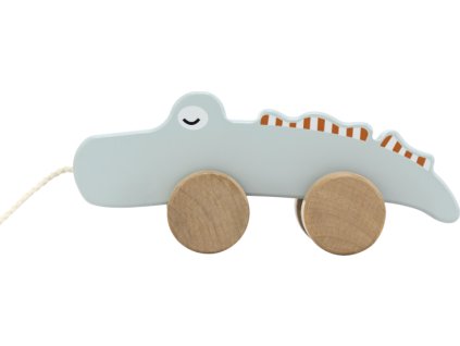 tryco dreveny tahaci krokodyl na snure