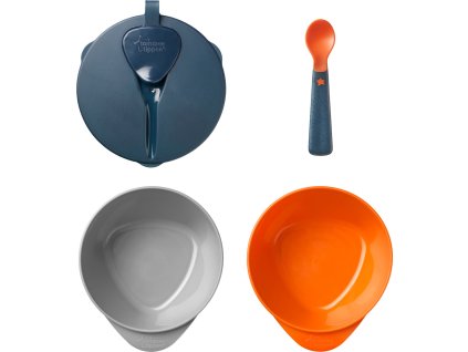 TOMMEE TIPPEE Misky pro snadné nabírání Explora s víčkem a lžičkou, 2 ks