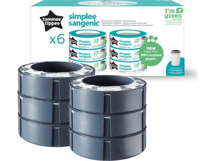 TOMMEE TIPPEE Sangenic Simplee náhradní kazety, 6 ks
