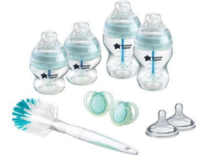 TOMMEE TIPPEE Advanced novorozenecký set lahví s kartáčem, 8ks