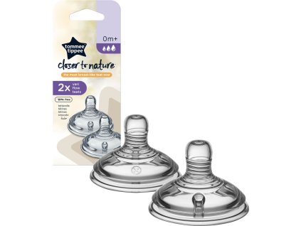 TOMMEE TIPPEE ANTI-COLIC, Vari Flow 0m+ náhradní savička, 2 ks