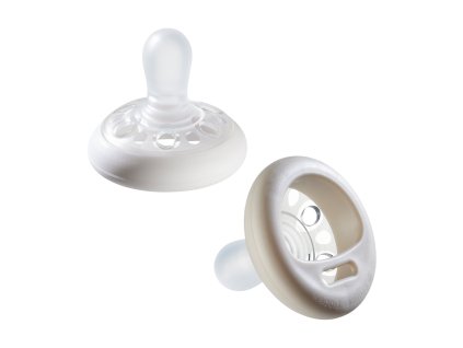 TOMMEE TIPPEE Šidítko, breast-like, silikon Natural, 0-6m, 2ks