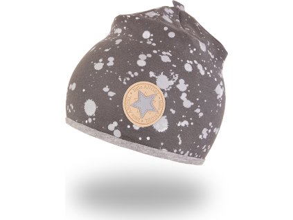 Little Angel Čepice podšitá Outlast® - šedá skvrny/šedý melír (Velikost 3 | 42-44 cm)