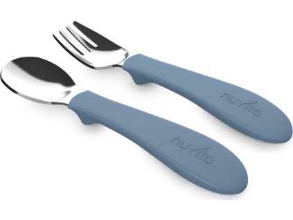 NUVITA Set lžička a vidlička (Varianta Powder Blue)