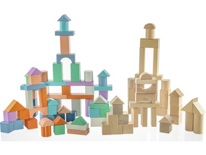 ZOPA Dřevěný set kostky 100 ks (Varianta 2023)