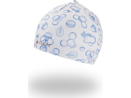 Little Angel Čepice smyk natahovací TISK Outlast ® - sv.ledově modrá myšky (Velikost 1 | 36-38 cm)