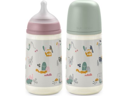 SUAVINEX | Kojenecká láhev 270 ml M Walk - zelená (Varianta SUAVINEX | Kojenecká láhev 270 ml M Walk - zelená)