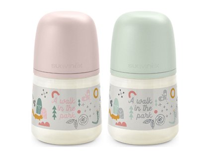 SUAVINEX | Kojenecká láhev Walk anatomická M silikon 150 ml - zelená (Varianta SUAVINEX | Kojenecká láhev Walk anatomická M silikon 150 ml - zelená)