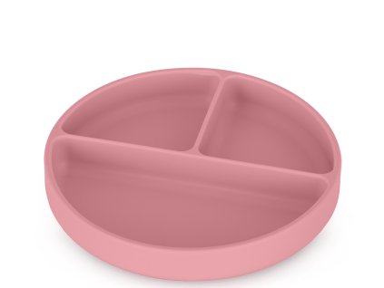 PETITEMARS PETITE&MARS Talířek silikonový dělící kulatý Take&Match Dusty Rose 6m+
