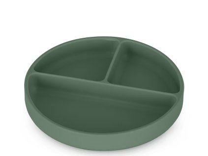 PETITEMARS PETITE&MARS Talířek silikonový dělící kulatý Take&Match Misty Green 6m+