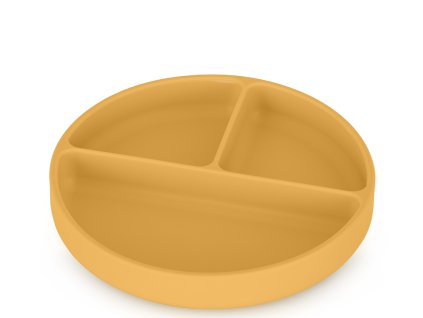 PETITEMARS PETITE&MARS Talířek silikonový dělící kulatý Take&Match Intense Ochre 6m+