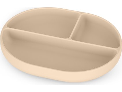 PETITEMARS PETITE&MARS Talířek silikonový dělící oválný Take&Match Desert Sand 6m+