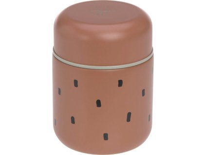 LÄSSIG KIDS LÄSSIG Food Jar Medium Happy Prints caramel (Varianta LÄSSIG Food Jar Medium Happy Prints caramel)