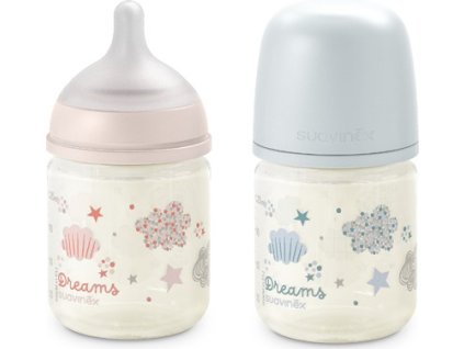 SUAVINEX | Láhev SKLO DREAMS 120 ml fyziologická SX PRO +0 XS - modrá (Varianta SUAVINEX | Láhev SKLO DREAMS 120 ml fyziologická SX PRO +0 XS - modrá)