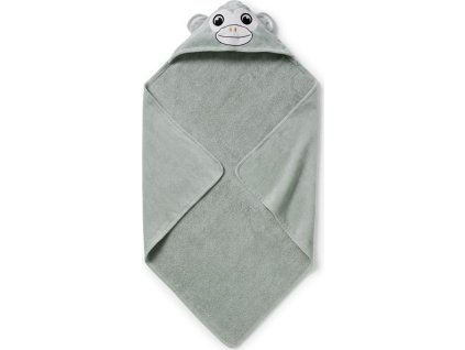 70660140193na hooded towel pebble green front ss23 pp