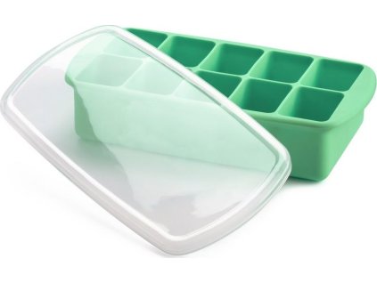 Silikonová mrazící forma na příkrmy - mátově zelená