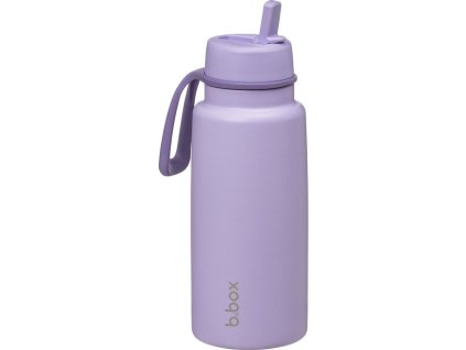 Nerezová termolahev s brčkem 1l - fialová