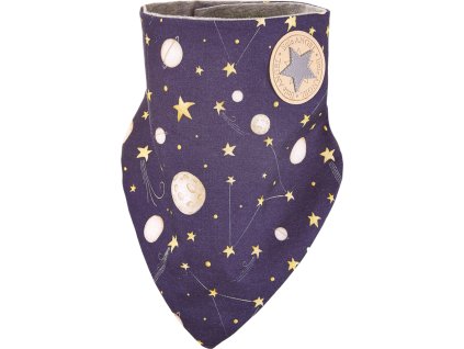 Little Angel Šátek na krk podšitý Outlast® - souhvězdí/šedý melír (Velikost UNI)