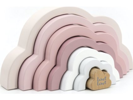 label label duhovy mracek puzzle ruzovy