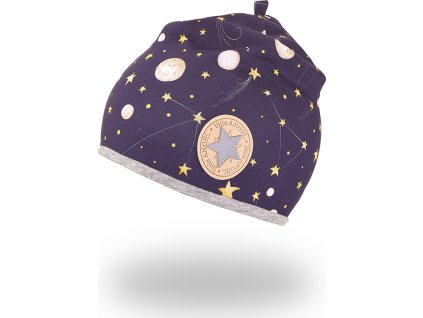 Little Angel Čepice podšitá Outlast® - souhvězdí/šedý melír (Velikost 3 | 42-44 cm)