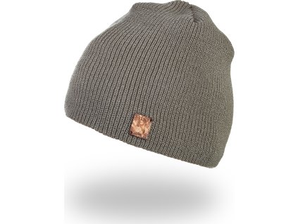 Little Angel Čepice pletená UNI Outlast ® - khaki (Velikost 5 | 49-53 cm)