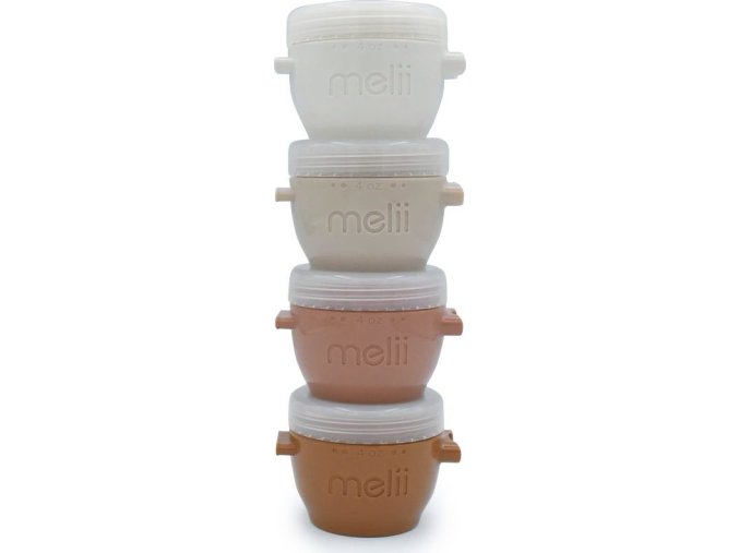Kelímky na potraviny Snap&Go 118 ml - 4ks - krémové/ béžové