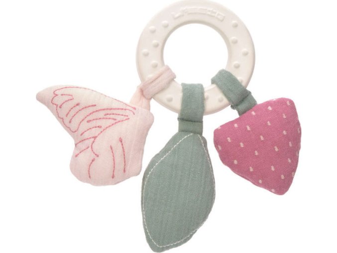 Lässig BABIES Teether Ring Natural Rubber 2022 butterfly
