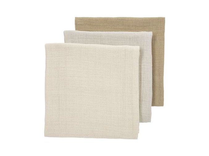 Mušelínové pleny 3-balení - Soft sand/greige/taupe