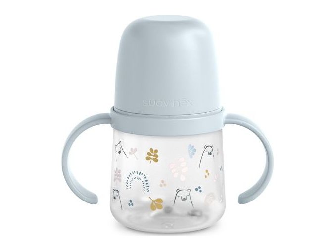 SUAVINEX | PRVNÍ láhev s oušky BEAR 150 ml - MODRÁ