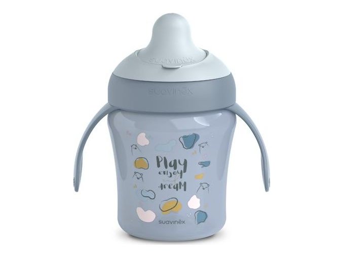 SUAVINEX | Nerozlitný hrníček BEAR 200 ml - MODRÝ