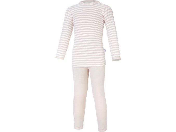 Little Angel pyžamo DR smyk Outlast® - pruh bílá káva/latte (Velikost 110)
