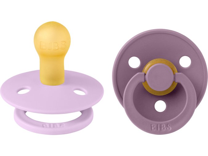 BIBS Colour okruhle cumliky z prirodneho kaucuku 2ks velkost 1 VioletSky Mauve 110430 5713795252626