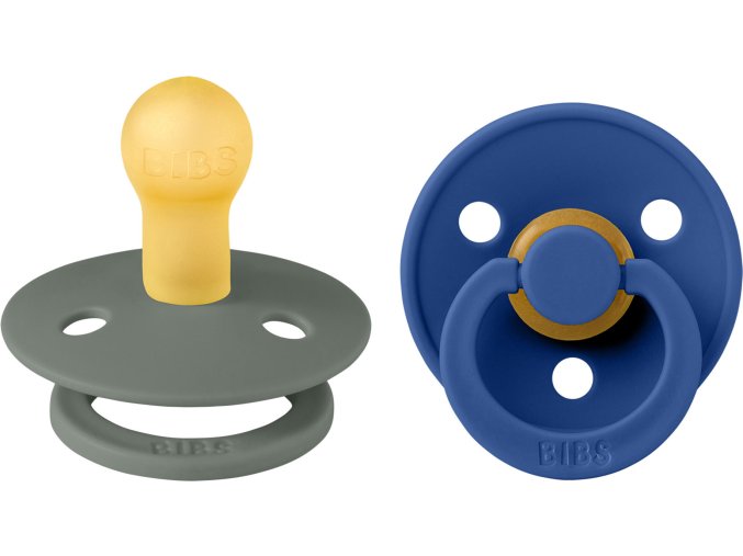 BIBS Colour okruhle cumliky z prirodneho kaucuku 2ks velkost 1 Pine Cornflower 110434 5713795252701
