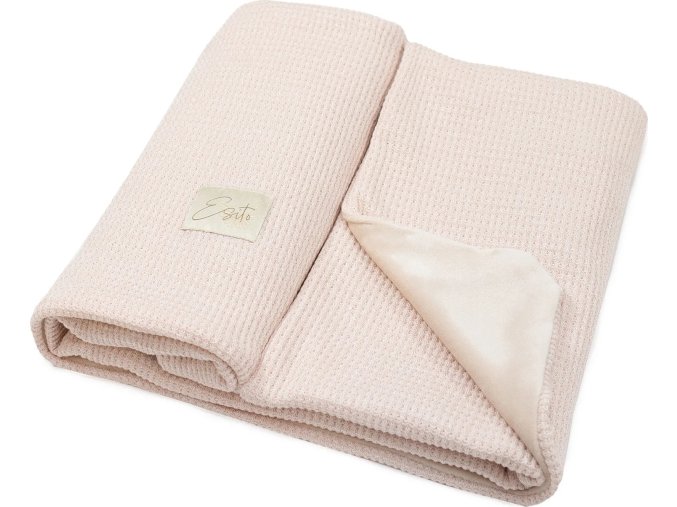 ESITO Mikroplyšová deka dvojitá Velvet / svetr Powder pink - 75 x 100 cm