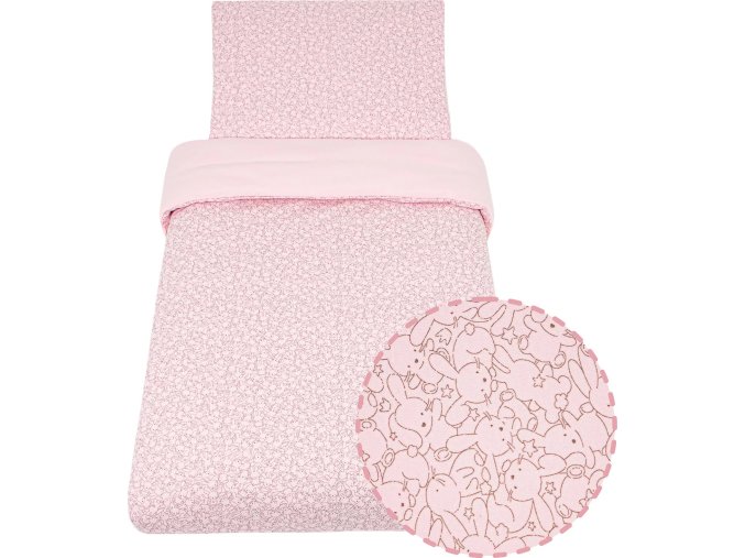 ESITO Dětské povlečení Jersey Zája Delicate pink - 100 x 135, 60 x 40 cm
